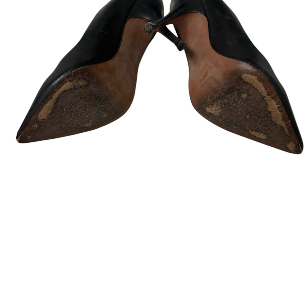 Linea Paolo Black Pointed Leather Heels, size 4 - Picture 4 of 6